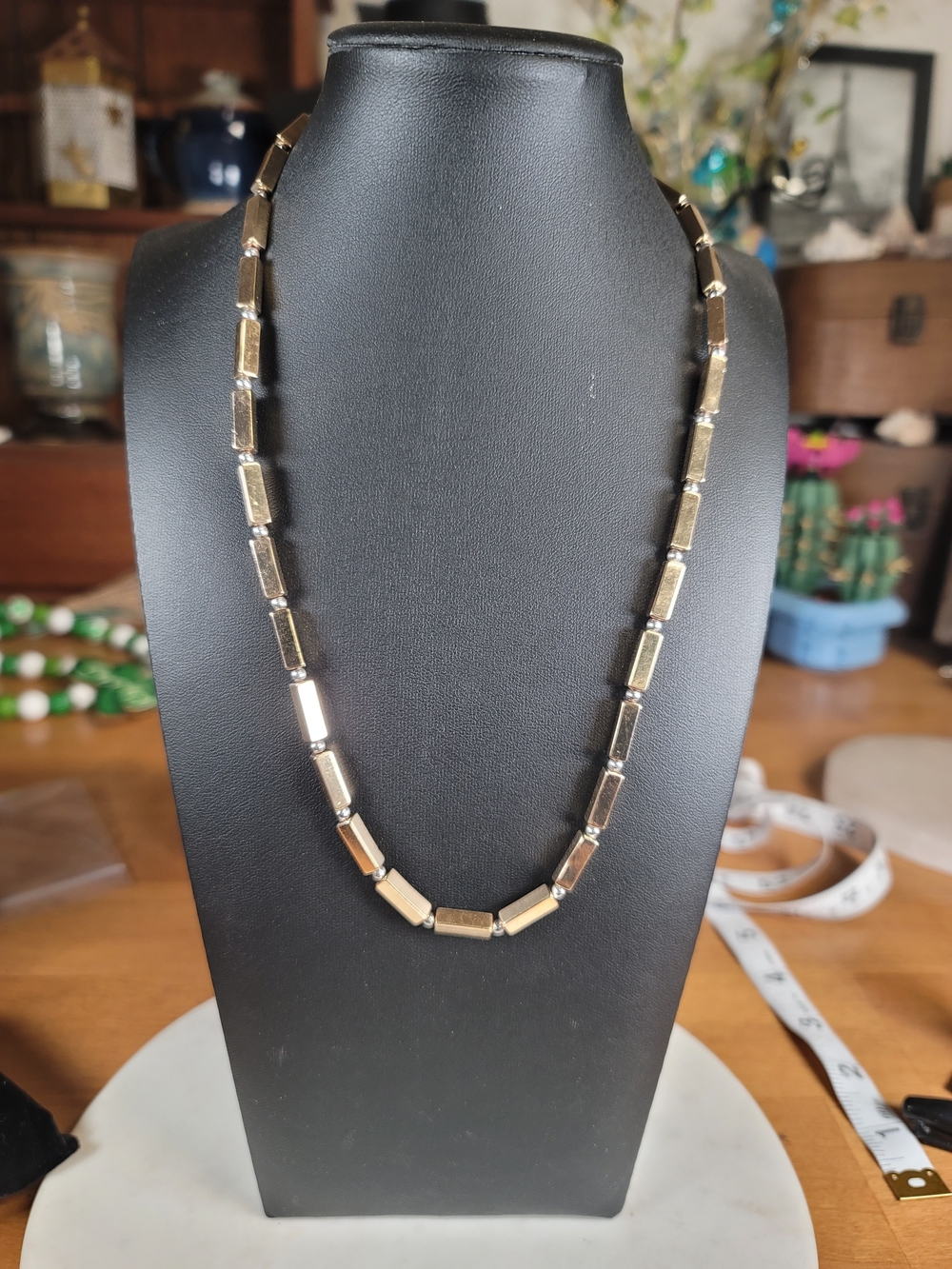 paparazzi Two-Tone Rectangular Link Necklace